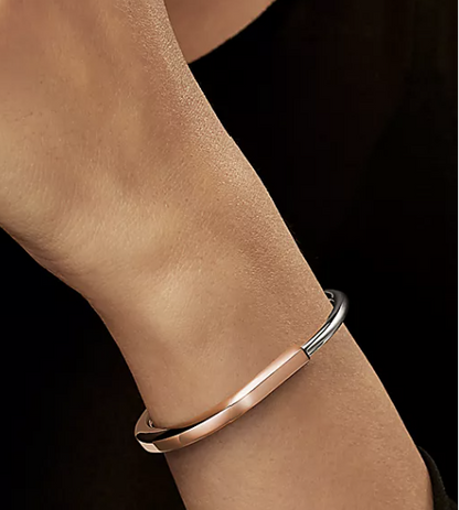 [Kaelin Vow]LOCK BRACELET ROSE AND WHITE GOLD