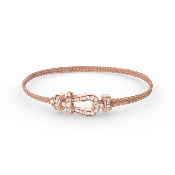[Kaelin Vow]FORCE SMALL HORSESHOE  DIAMOND CHAIN ROPE BRACELET