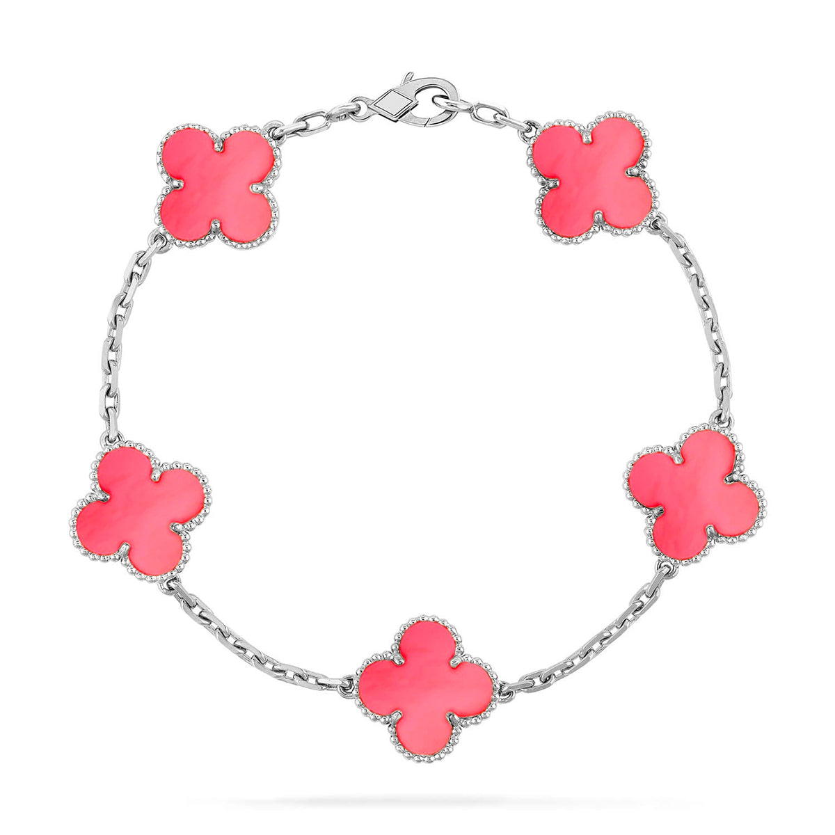 [Kaelin Vow] CLOVER 5 MOTIFS  PINK MOP BRACELET COLLECTION
