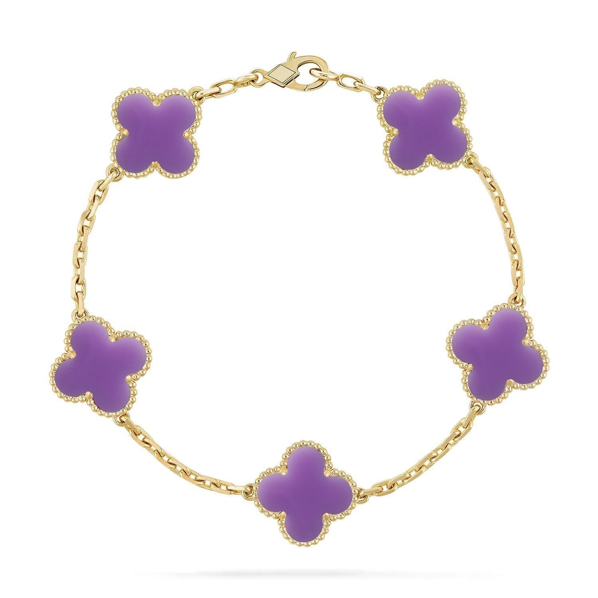 [Kaelin Vow]CLOVER 5 MOTIF LIGHT PURPLE BRACELET COLLECTION