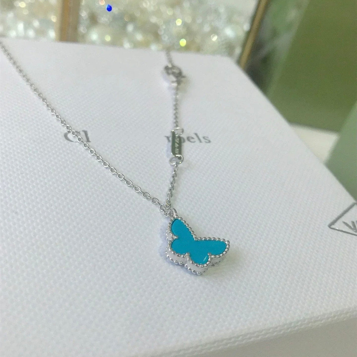 [Kaelin Vow]BUTTERFLY TURQUOISE BUTTERFLY BRACELET SILVER