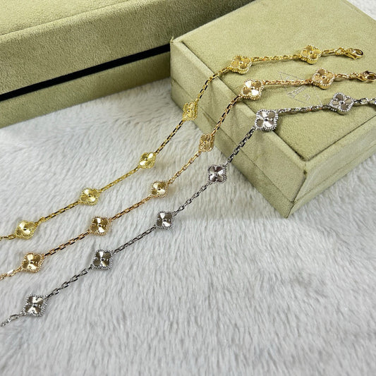 [Kaelin Vow]CLOVER 6 MOTIF DIAMOND BRACELET
