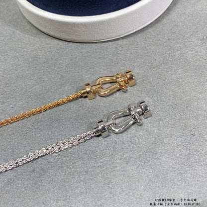 [Kaelin Vow]FORCE SMALL HORSESHOE  DIAMOND CHAIN ROPE BRACELET