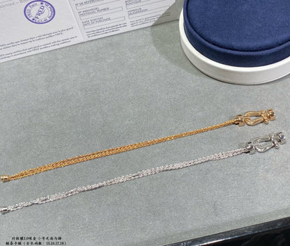 [Kaelin Vow]FORCE SMALL HORSESHOE  DIAMOND CHAIN ROPE BRACELET