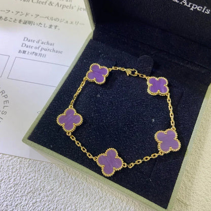 [Kaelin Vow] CLOVER 5 MOTIF VIOLET BRACELET COLLECTION