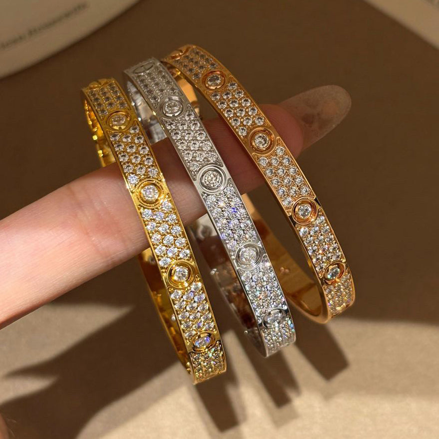 [Kaelin Vow] LIEBESARMBAND 6,1 MM DIAMANTBESETZT 10 GROSSE DIAMANTEN