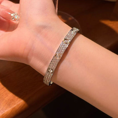 [Kaelin Vow] LIEBESARMBAND 6,1 MM DIAMANTBESETZT 10 GROSSE DIAMANTEN