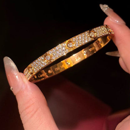 [Kaelin Vow] LIEBESARMBAND 6,1 MM DIAMANTBESETZT 10 GROSSE DIAMANTEN