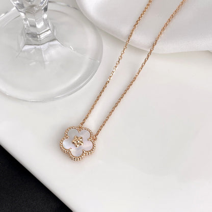 [Kaelin Vow]LUCKY  WHITE MOP  PLUM BLOSSOM NECKLACE