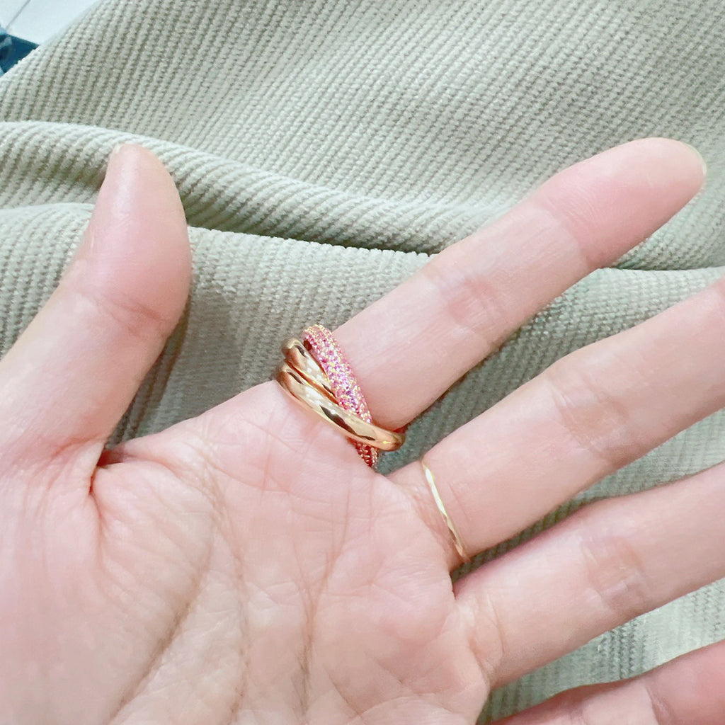 [Kaelin Vow]TRINITY 3.2MM RING PINK DIAMOND