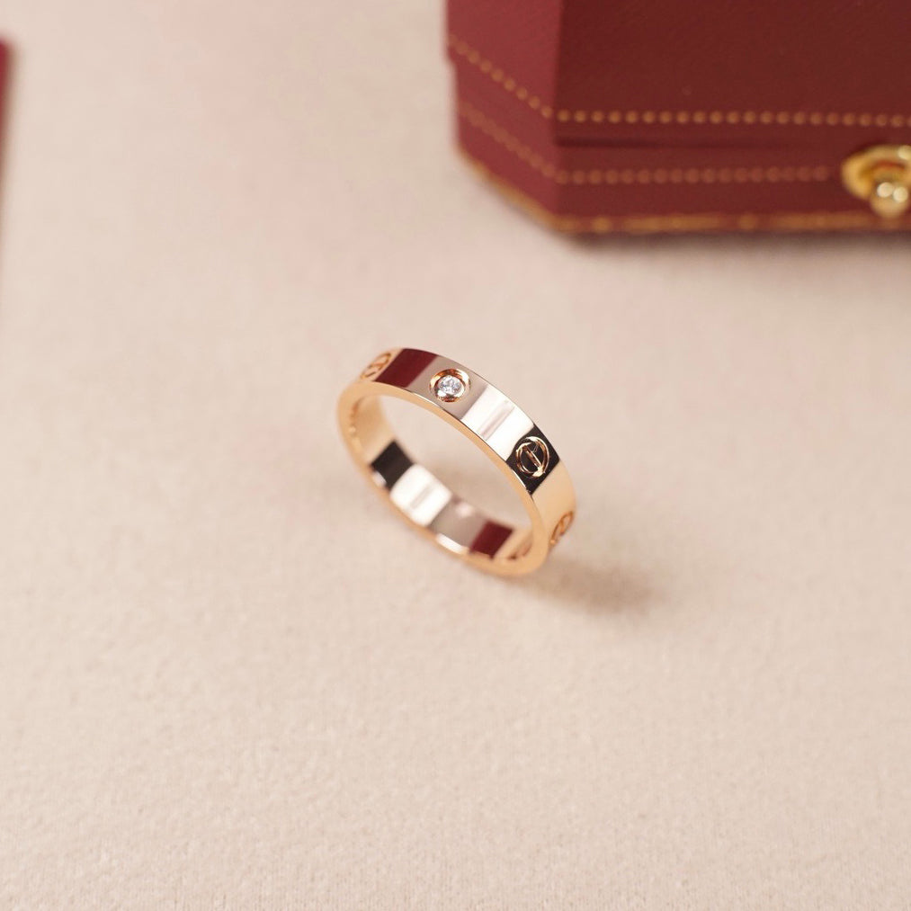 [Kaelin Vow]LOVE 4MM 1 DIAMOND RING