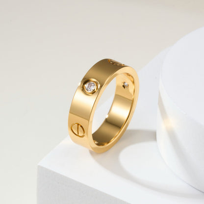 [Kaelin Vow]LOVE 4MM 1 DIAMOND RING