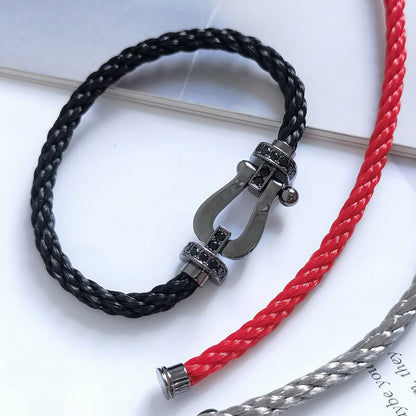 [Kaelin Vow]FORCE LARGE SERIES HORSESHOE BLACK SAMURAI BRACELET