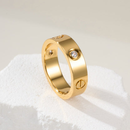 [Kaelin Vow]LOVE 4MM 1 DIAMOND RING