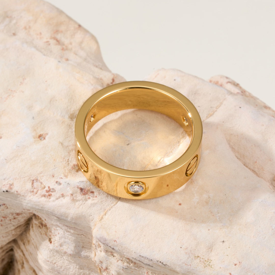 [Kaelin Vow]LOVE 4MM 1 DIAMOND RING