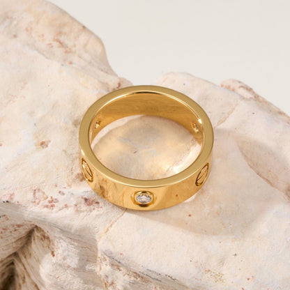 [Kaelin Vow]LOVE 4MM 1 DIAMOND RING