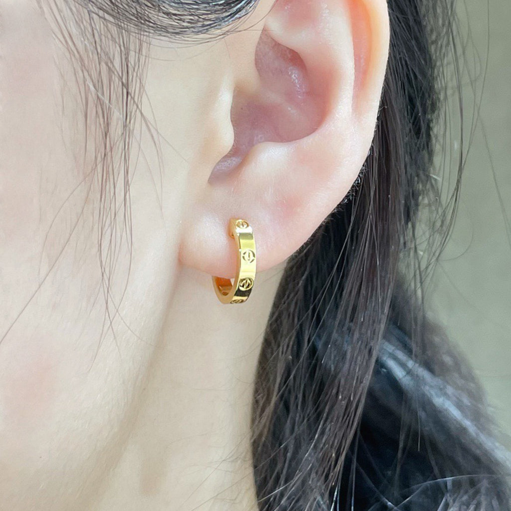 [Kaelin Vow]LOVE EARRINGS 2.65 MM NO DIAMOND SMALL