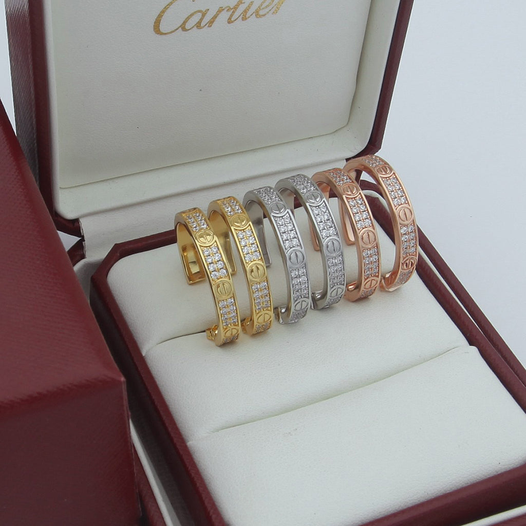 [Kaelin Vow]LOVE EARRINGS 3.6MM DIAMOND PAVED