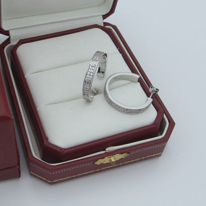 [Kaelin Vow]LOVE EARRINGS 3.6MM DIAMOND PAVED