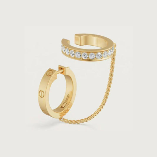 [Kaelin Vow] LOVE 3,0-MM-HALBDIAMANT-OHRRINGE