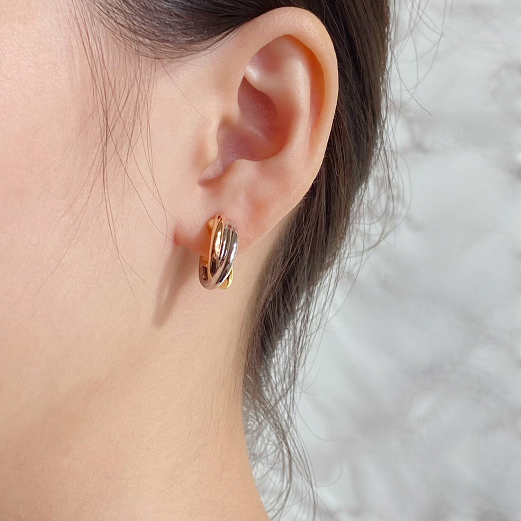 [Kaelin Vow]TRINITY ON DIAMOND CLASSIC EARRINGS