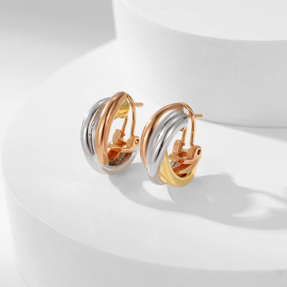 [Kaelin Vow]TRINITY ON DIAMOND CLASSIC EARRINGS