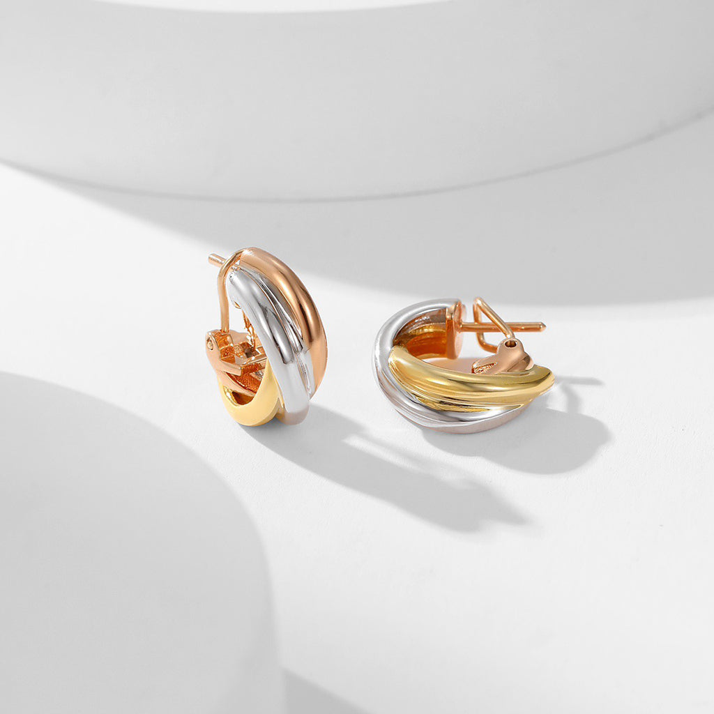 [Kaelin Vow]TRINITY ON DIAMOND CLASSIC EARRINGS