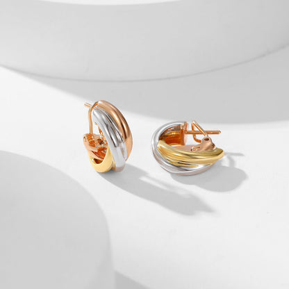 [Kaelin Vow]TRINITY ON DIAMOND CLASSIC EARRINGS