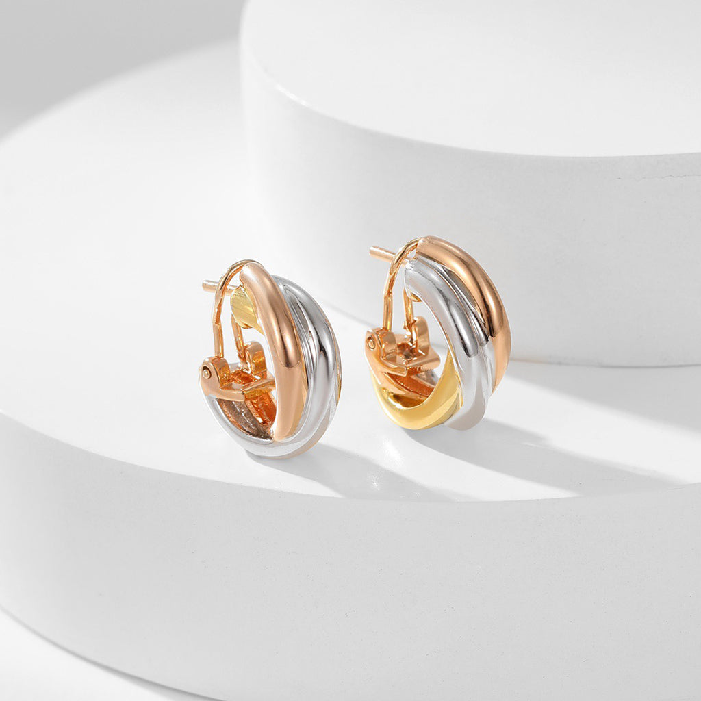 [Kaelin Vow]TRINITY ON DIAMOND CLASSIC EARRINGS