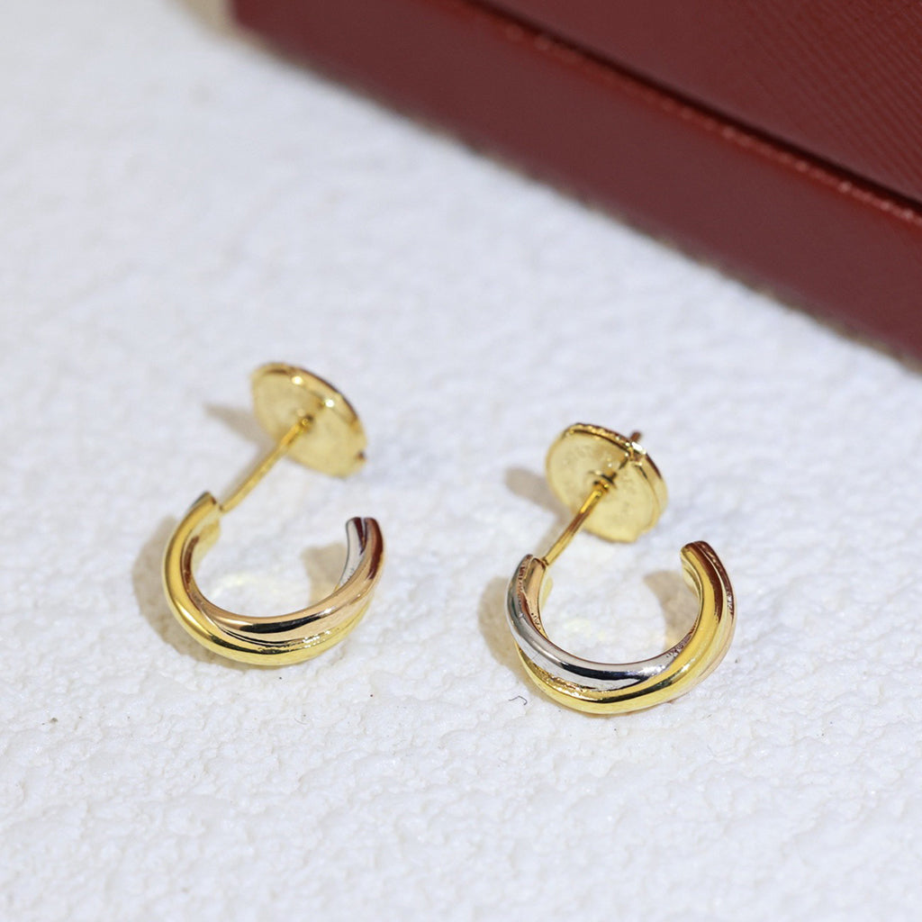 [Kaelin Vow]TRINITY ON DIAMOND MINI EARRINGS