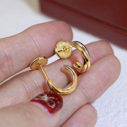 [Kaelin Vow]TRINITY ON DIAMOND MINI EARRINGS
