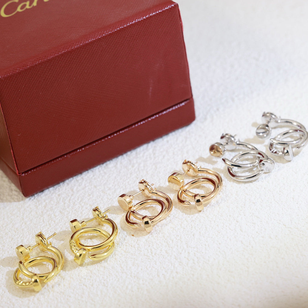 [Kaelin Vow]JUSTE NO DIAMOND DOUBLE EARRINGS