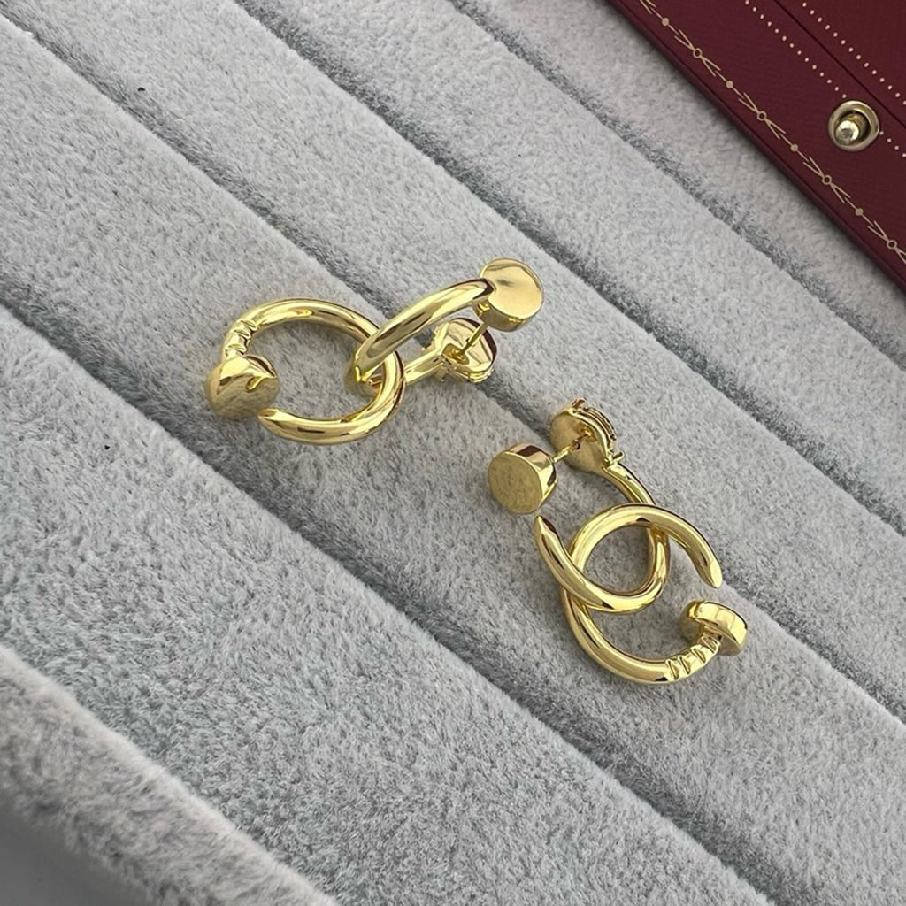 [Kaelin Vow]JUSTE NO DIAMOND DOUBLE EARRINGS
