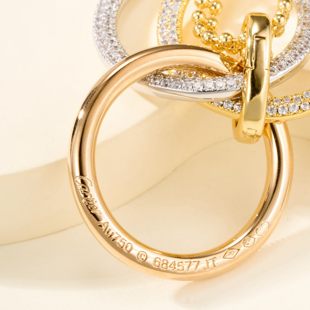 [Kaelin Vow]TRINITY LARGE FULL DIAMOND  NECKLACE