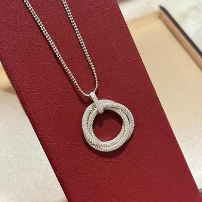 [Kaelin Vow]TRINITY LARGE FULL DIAMOND  NECKLACE