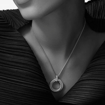 [Kaelin Vow]TRINITY LARGE FULL DIAMOND  NECKLACE