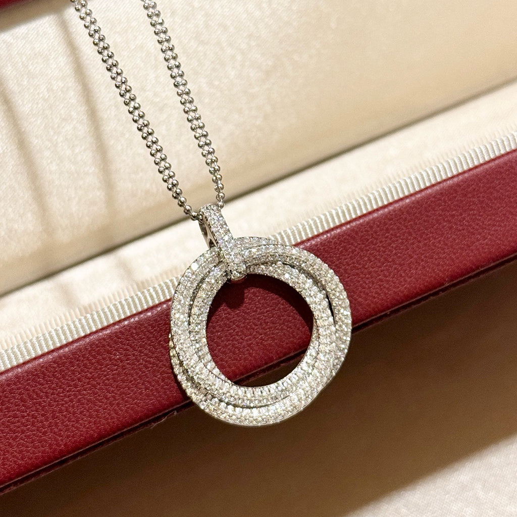 [Kaelin Vow]TRINITY LARGE FULL DIAMOND  NECKLACE