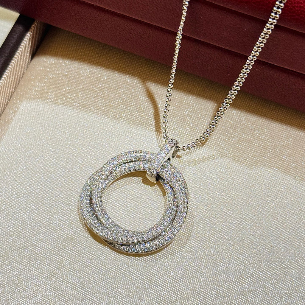 [Kaelin Vow]TRINITY LARGE FULL DIAMOND  NECKLACE