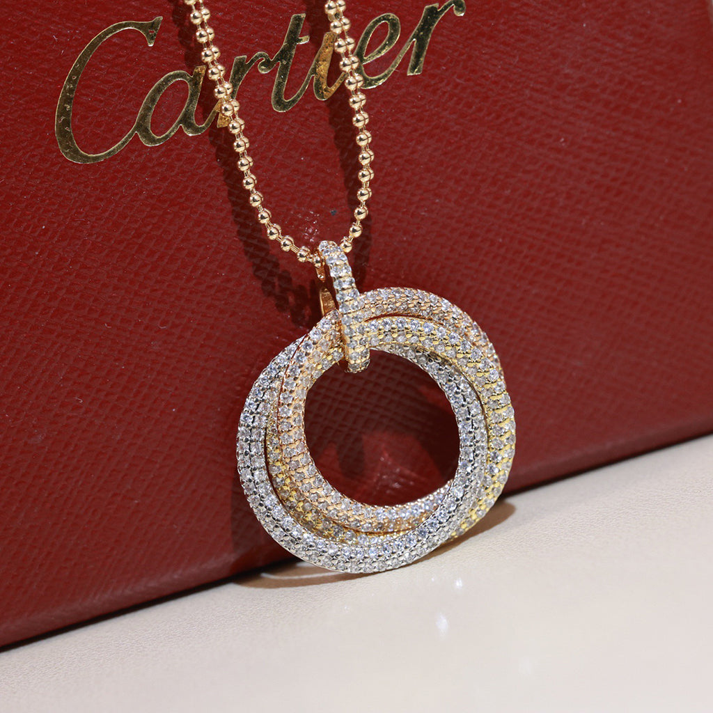 [Kaelin Vow]TRINITY LARGE FULL DIAMOND  NECKLACE