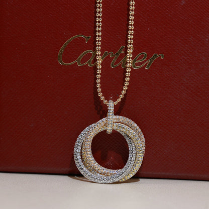 [Kaelin Vow]TRINITY LARGE FULL DIAMOND  NECKLACE