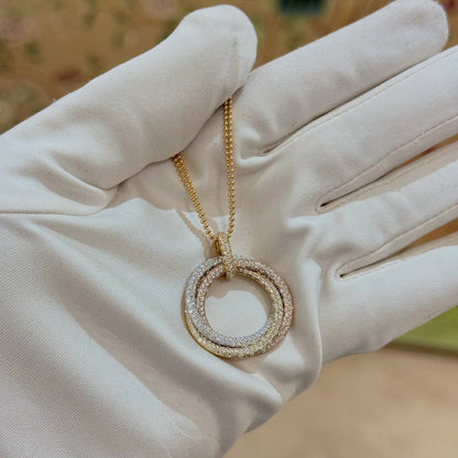 [Kaelin Vow]TRINITY LARGE FULL DIAMOND  NECKLACE