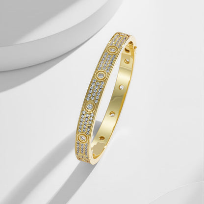 [Kaelin Vow] LIEBESARMBAND 6,1 MM DIAMANTBESETZT 10 GROSSE DIAMANTEN