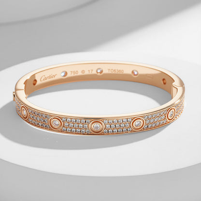 [Kaelin Vow] LIEBESARMBAND 6,1 MM DIAMANTBESETZT 10 GROSSE DIAMANTEN