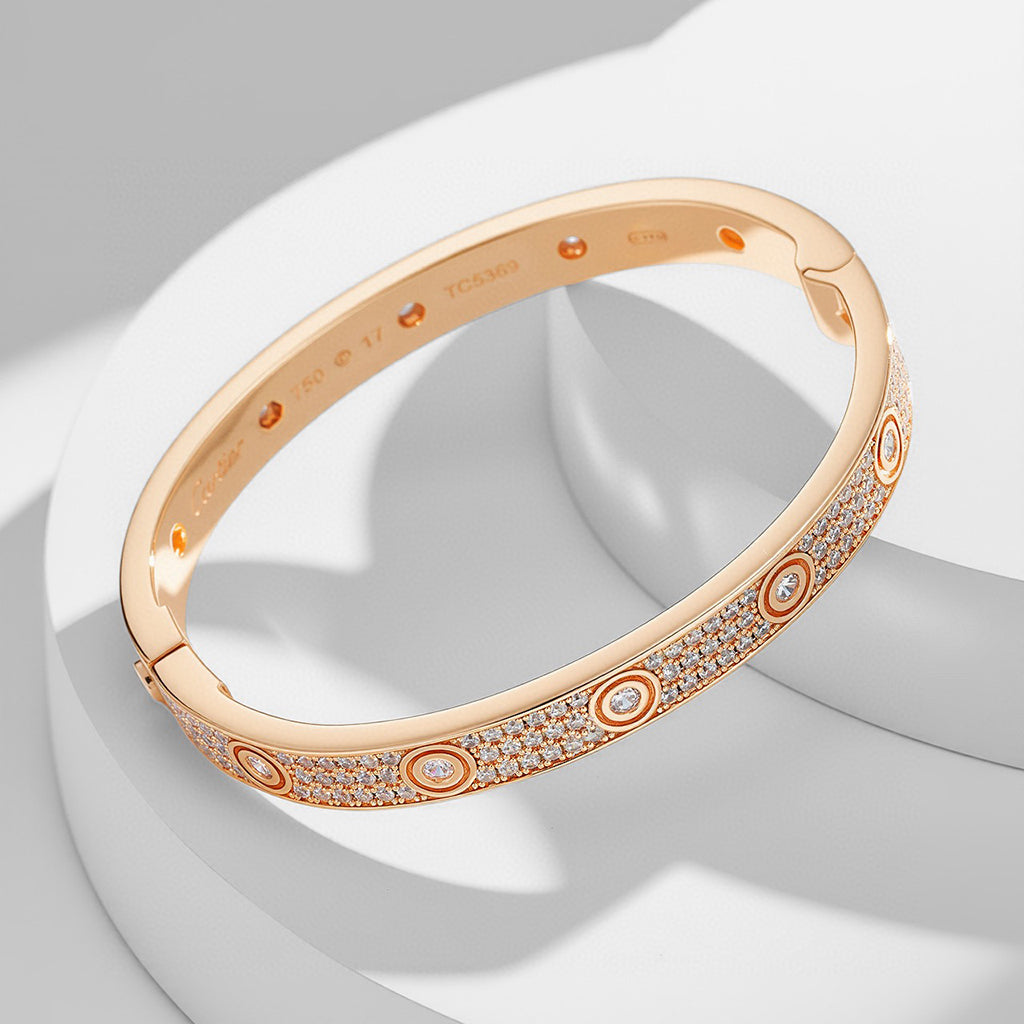 [Kaelin Vow] LIEBESARMBAND 6,1 MM DIAMANTBESETZT 10 GROSSE DIAMANTEN