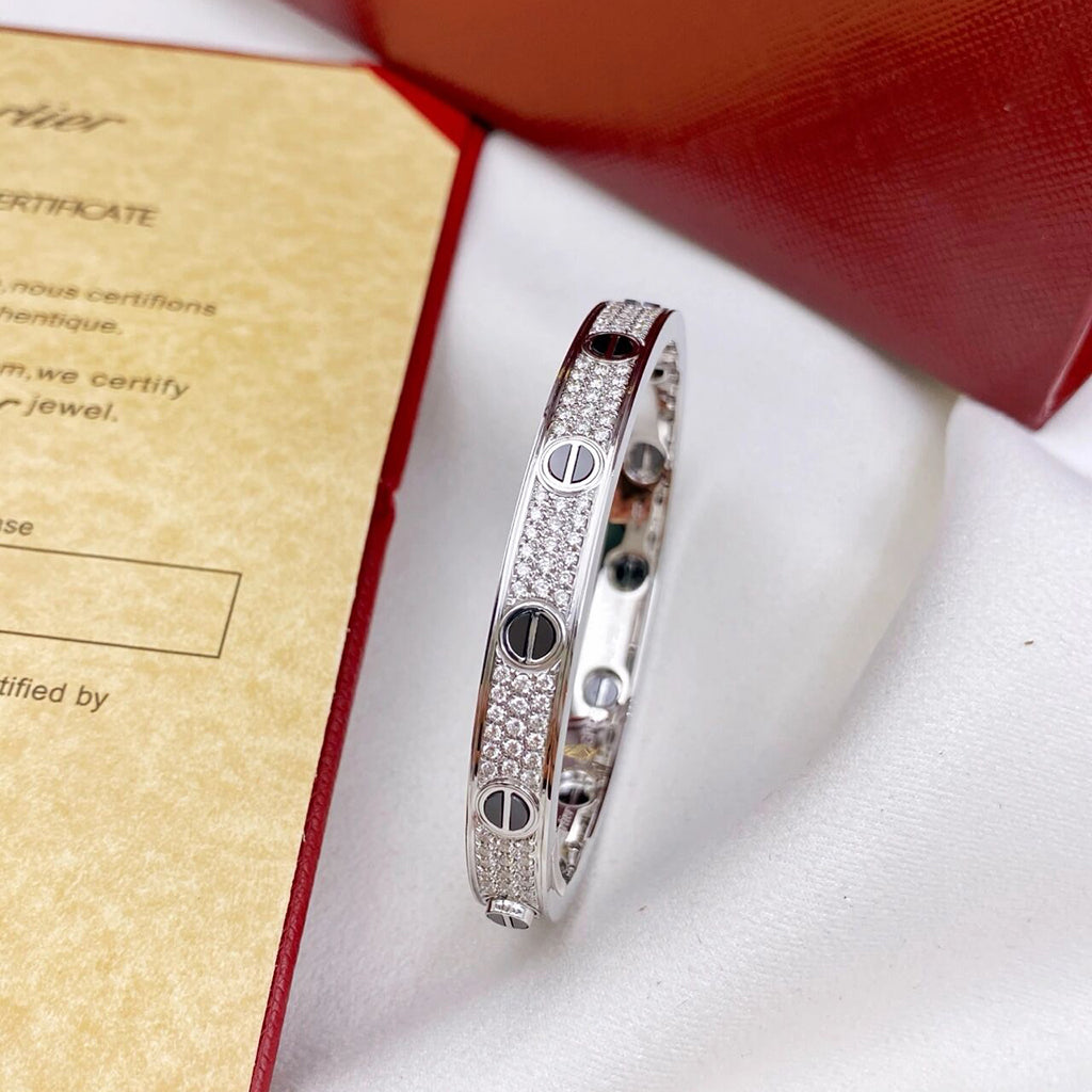 [Kaelin Vow]LOVE BRACELET 6.1MM DIAMOND-PAVED CERAMIC