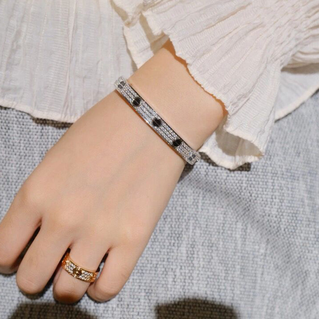 [Kaelin Vow]LOVE BRACELET 6.1MM DIAMOND-PAVED CERAMIC