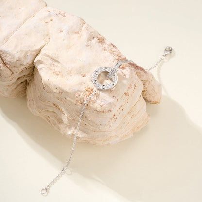 [Kaelin Vow] LIEBES-DOppelring-ARMBAND MIT DIAMANTBESATZ