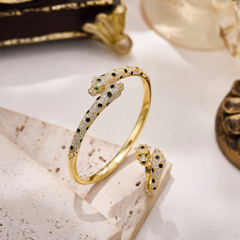 [Kaelin Vow]PANTHERE DOUBLE HEADED FULL DIAMOND  RING