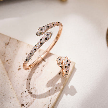 [Kaelin Vow]PANTHERE DOUBLE HEADED FULL DIAMOND  RING