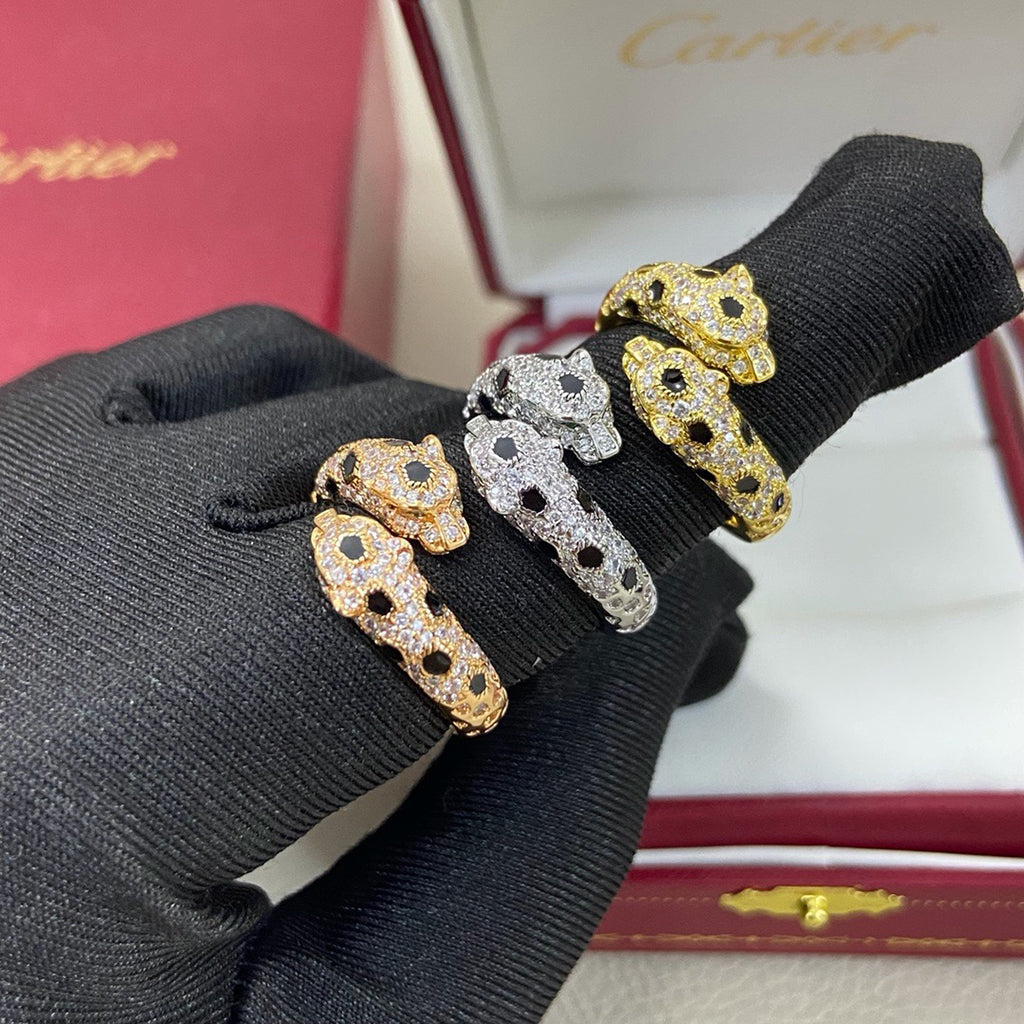 [Kaelin Vow]PANTHERE DOUBLE HEADED FULL DIAMOND  RING